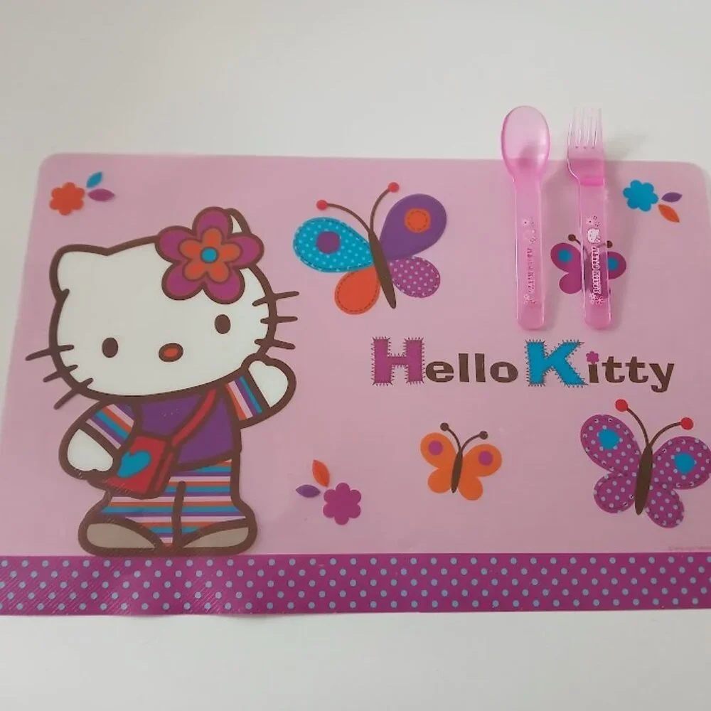 Hello Kitty Placemat & Utensils